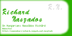 richard naszados business card